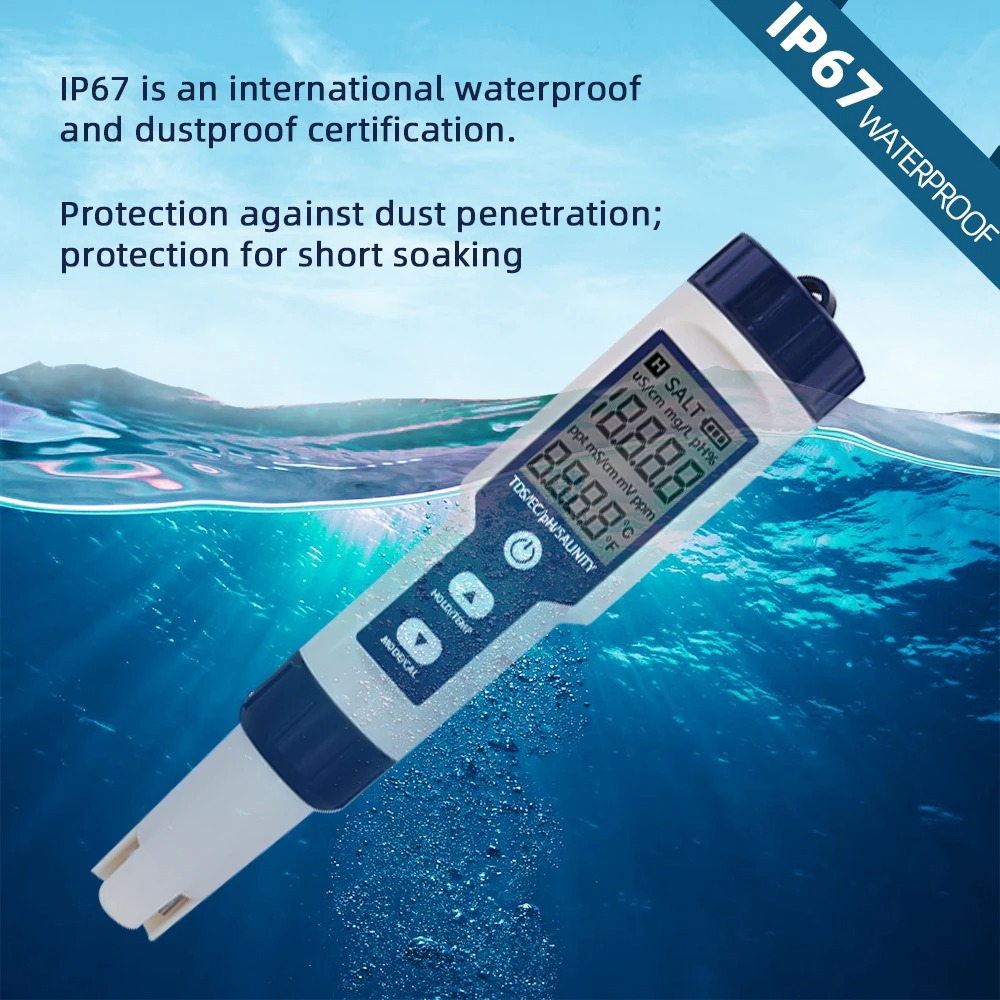 Misuratore di salinità 5 IN 1  - Ph Meter Digital Water Tester recensione e prezzo
