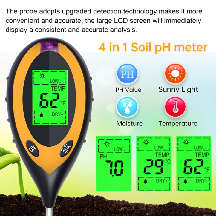 Tester 4 in 1 per pH, Luce, Te - Ph Meter Digital Water Tester recensione e prezzo