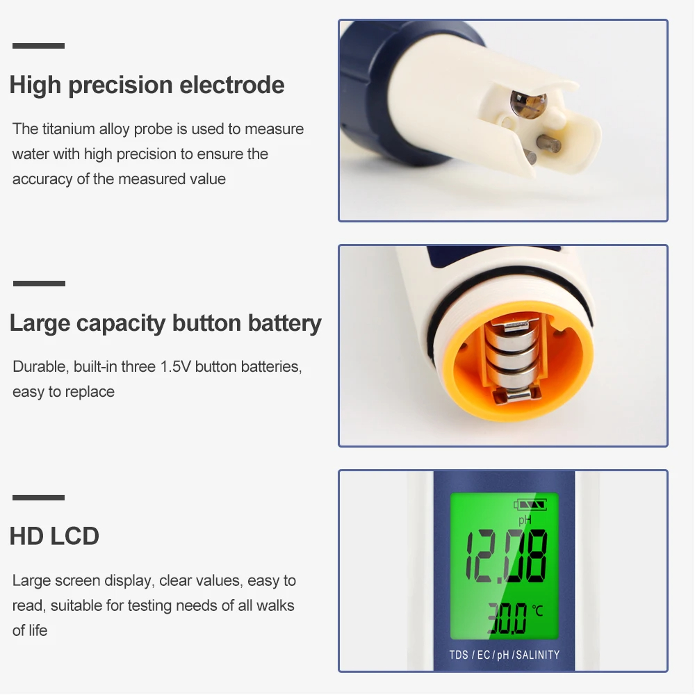 Misuratore digitale PH TDS EC  - Ph Meter Digital Water Tester recensione e prezzo
