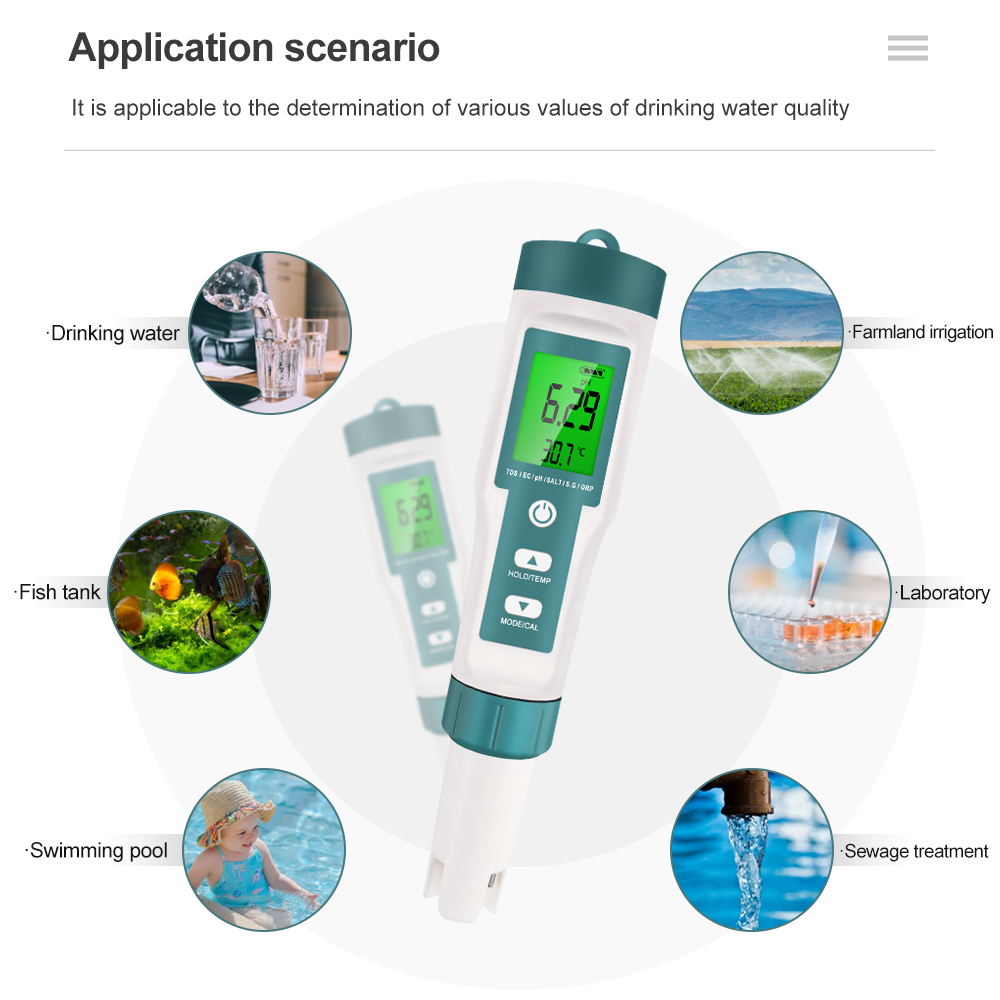 7 in 1 Tester digitale della q - Ph Meter Digital Water Tester recensione e prezzo